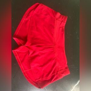 Lululemon Speed Up 2.5 low rise shorts red